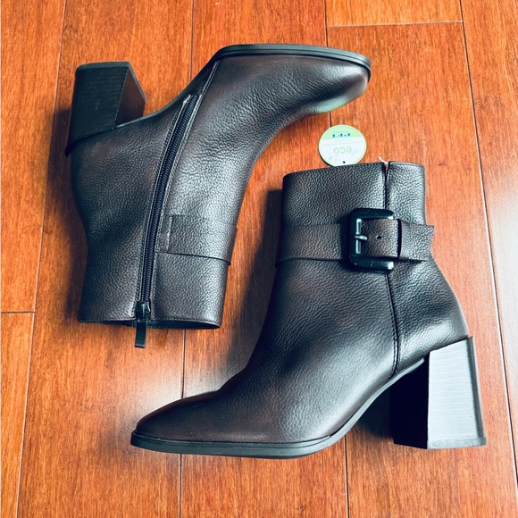 Paul green Nirvana square toe block heels ankle zip up bootie brown Au 5 US 7.5 - Picture 5 of 12